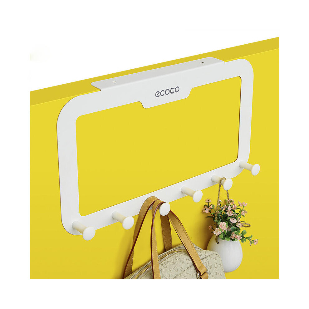 6 Hooks Back Door Hanger Rack Bathroom Kitchen Organizer Hanger Hooks Home Storage Rack Holder