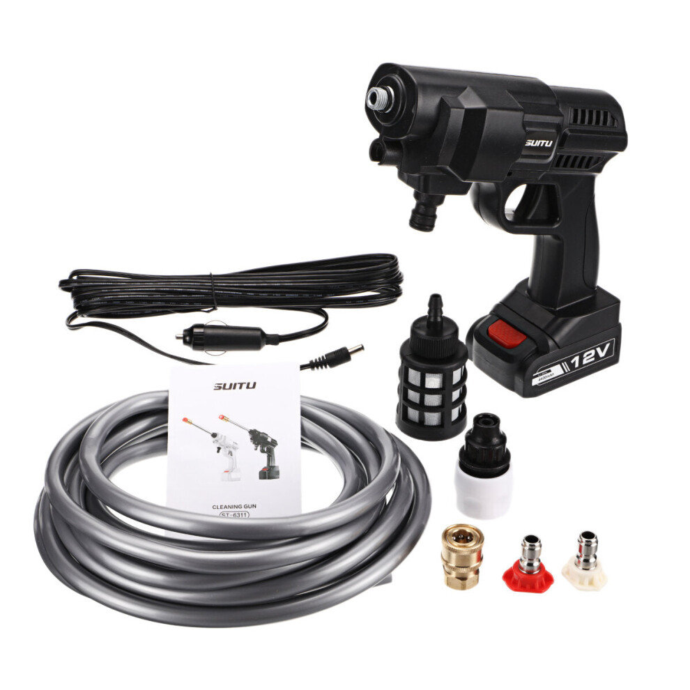 (Wired) 120W Car High Pressure Power Washer Spray Water Guns Nozzle Hose Tips Garden Wash