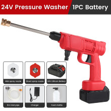 (One Battery) 500W Portable Electric High Pressure Water Spray Guns Wireless Cleaner Car Washer