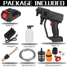 (1 Battery & 1 Chager) 88VF High Pressure Cordless Washer Spray washer Water Cleaner Wireless High Pressure Car Wash Water Gun
