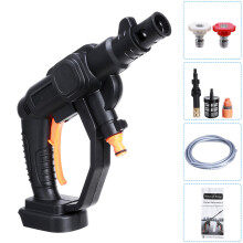 (One Battery, US Plug) 21V Cordless High Pressure Cleaner Car Washer Spray Guns Water Sprayer Car Washing Machine