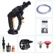(Two Batteries, US Plug) 21V Cordless High Pressure Cleaner Car Washer Spray Guns Water Sprayer Car Washing Machine