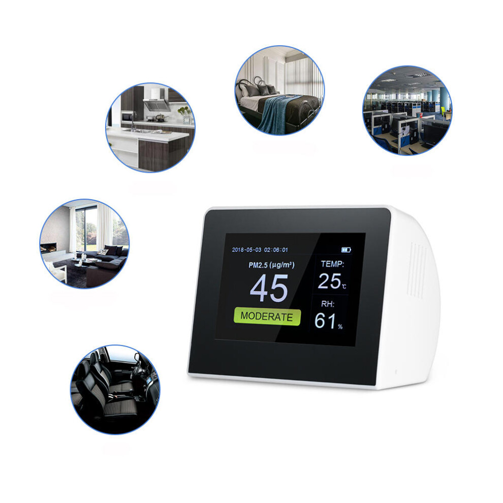(Style #1) Digital Multifunctional Gas Analyzer Air Quality Tester Indoor/Outdoor CO2 Meter HCHO & TVOC Detector Monitor