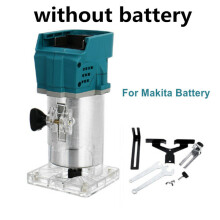 (One Battery, UK Plug) Brushless Rechargeable Electric Trimmer Multifunctional Wood Trimming Machine For Makita 18V Battery