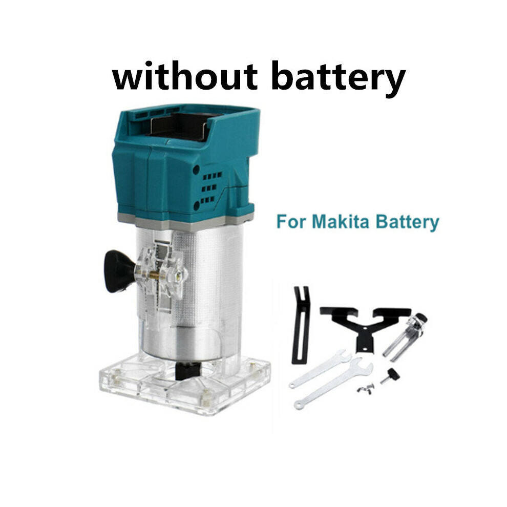 (One Battery, UK Plug) Brushless Rechargeable Electric Trimmer Multifunctional Wood Trimming Machine For Makita 18V Battery