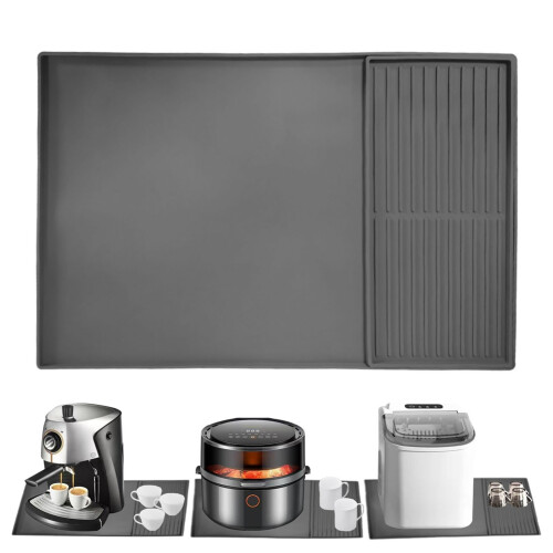 Tapete de silicone para café com bordas elevadas, 24 x 16 polegadas 2