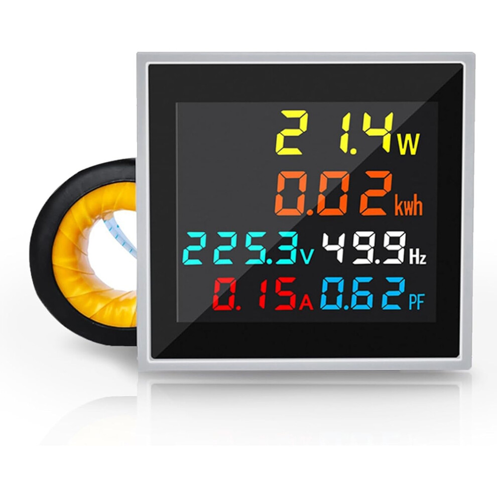 Energy Meter, Ac 50-300V 100A Mini Power Monitor 6In1 4851507292551