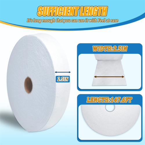 2 Ρολά παπλώματος για ρολό Batting Strip 2,5 ιντσών βαμβακερό πάπλωμα ρολό 1