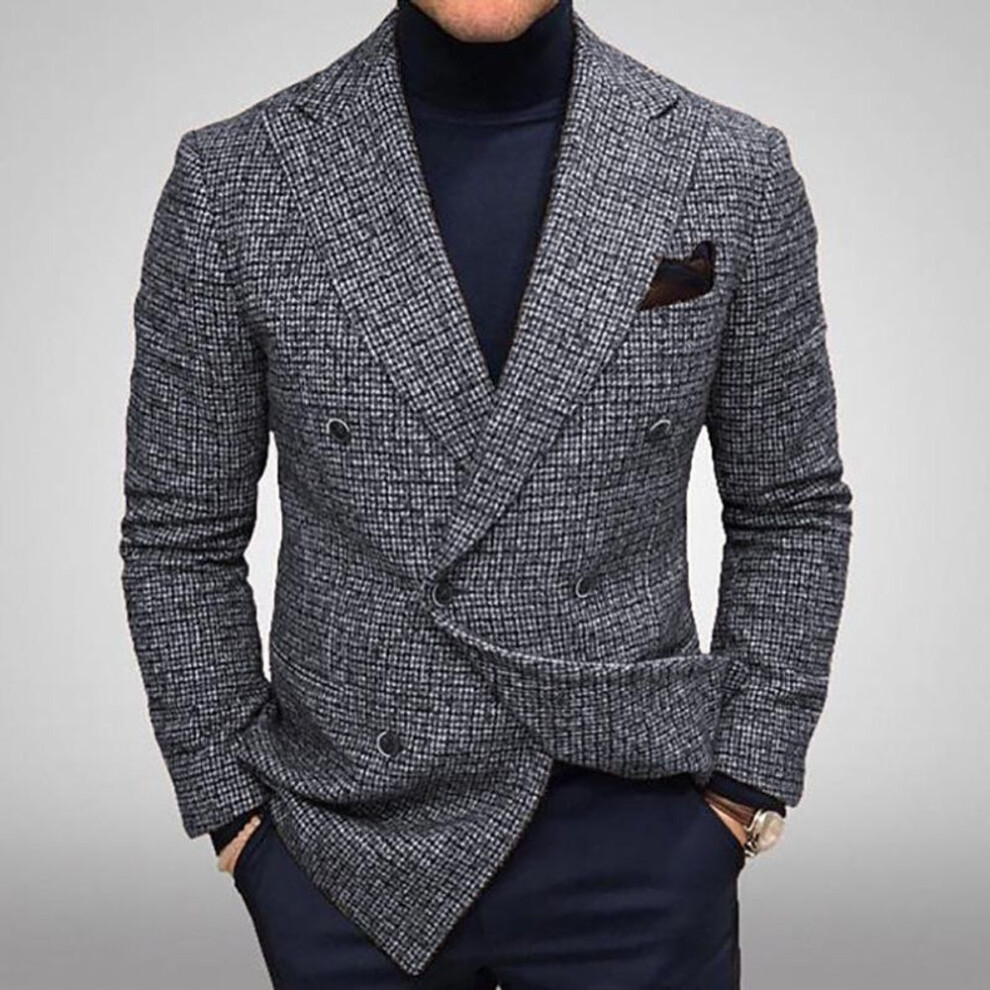 (XXXL, grey) Men's Large Casual Suit Jackets - Gentleman's 2025 Collection