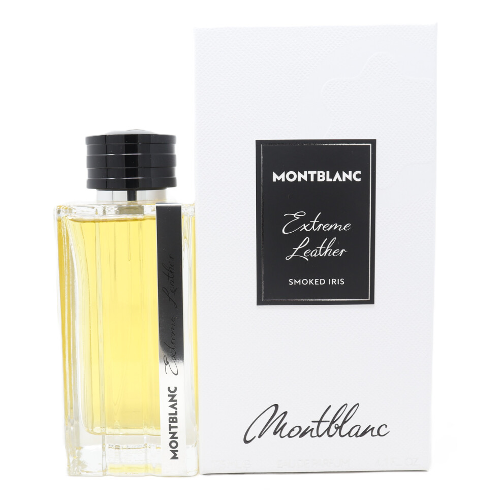 Montblanc Extreme Leather Smoked Iris Eau De Parfum Spray For Men 4.1oz / 125ml