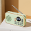 FM Radio rechargeable small Wireless Bluetooth Speaker Light green 2