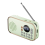 FM Radio rechargeable small Wireless Bluetooth Speaker Light green 3