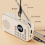 FM Radio rechargeable small Wireless Bluetooth Speaker Light green 5