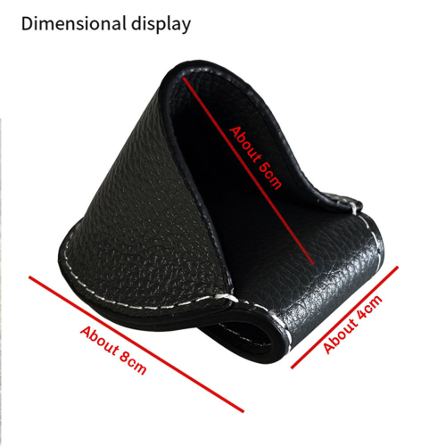 Billiards Chalk Holder Pocket Δερμάτινη θήκη κιμωλίας με Clip Μαύρο 2