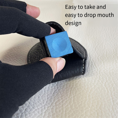 Billiards Chalk Holder Pocket Δερμάτινη θήκη κιμωλίας με Clip Μαύρο 1