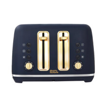 Morphy Richards Accents 242045 Navy 4-Slice Toaster - High Lift, Variable Browning, Removable Crumb Tray, Illuminated Controls