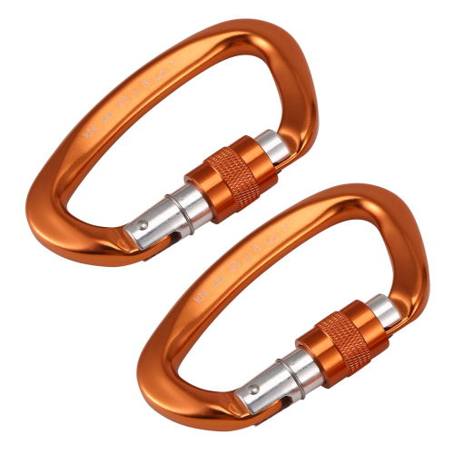 2PCS 25KN Carabiner Clip D Shape Hook C 1
