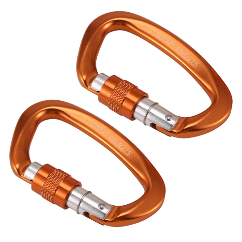 2PCS 25KN Carabiner Clip D Shape Hook C 2