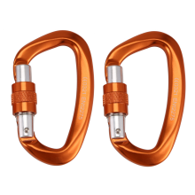 2PCS 25KN Carabiner Clip D Shape Hook C
