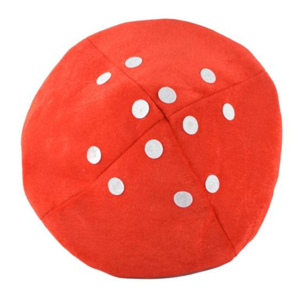 Mushroom Hat Kids Adults Dress-up Costume Accessory Red Mushroom Cap Cosplay Party Props For Photoshoots Stage