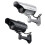 (Black) Solar Power Camera CCTV Realistic Dummy Security Cam Blinking Outdoor 2
