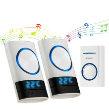 (US Plug) Smart Wireless Doorbell 45 Songs Polyphonic Ringtones & 200m Transmission