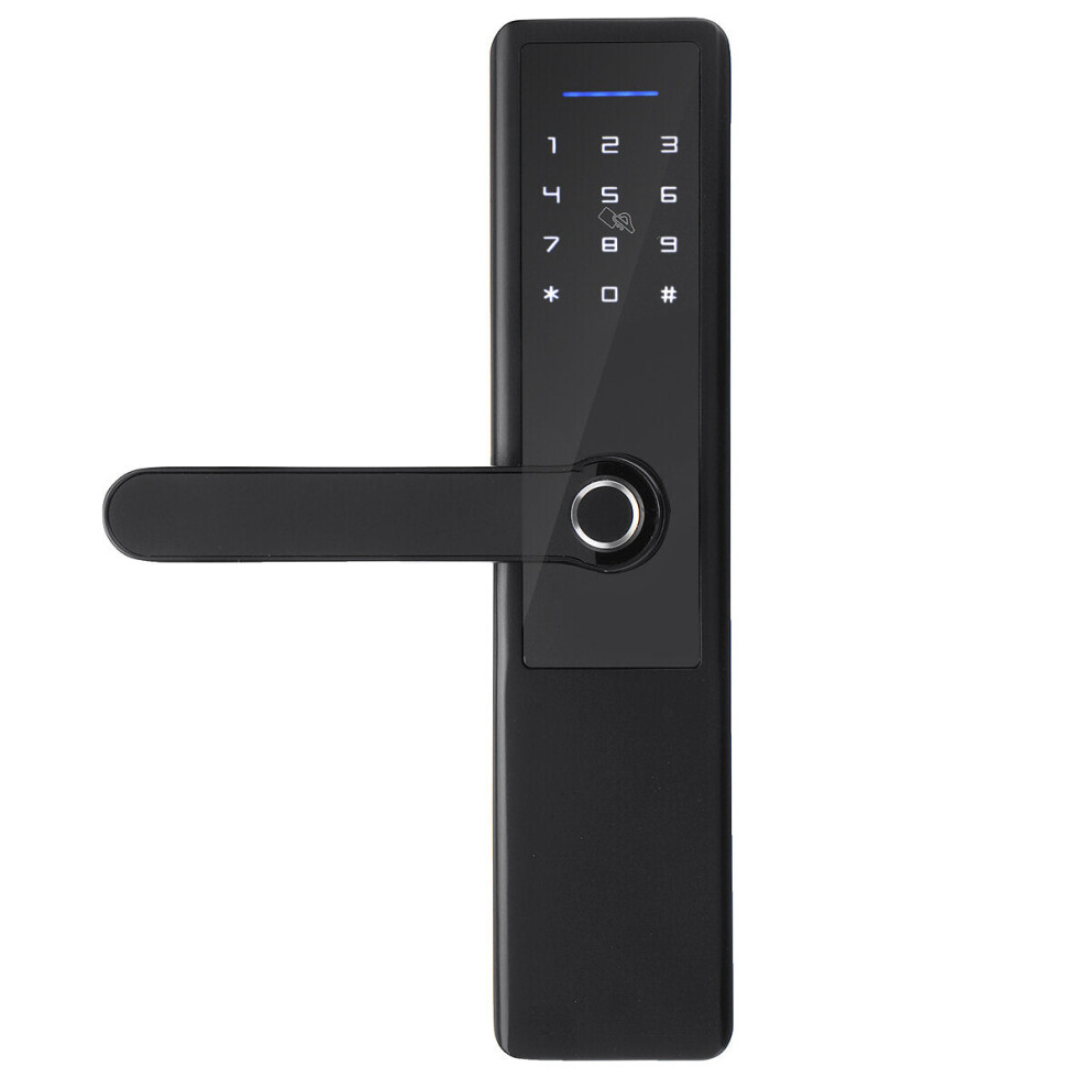 (Bronze) 5V Aluminum Alloy Electronic Fingerprint Lock Smart Lock Door Lock Bedroom Anti-theft Door Lock Password Lock