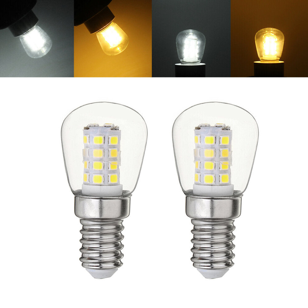 (White) E14 3W SMD2835 White Warm White Mini LED Lamp Refrigerator Corn Light Bulb AC220-240V