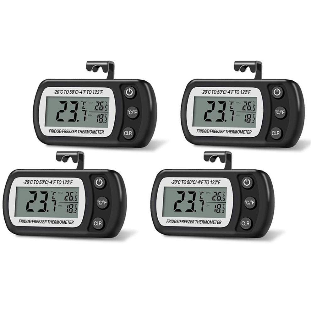 Merkloos 4Pcs Digital Frigerator Thermometer Fridge And Freezer Thermometer