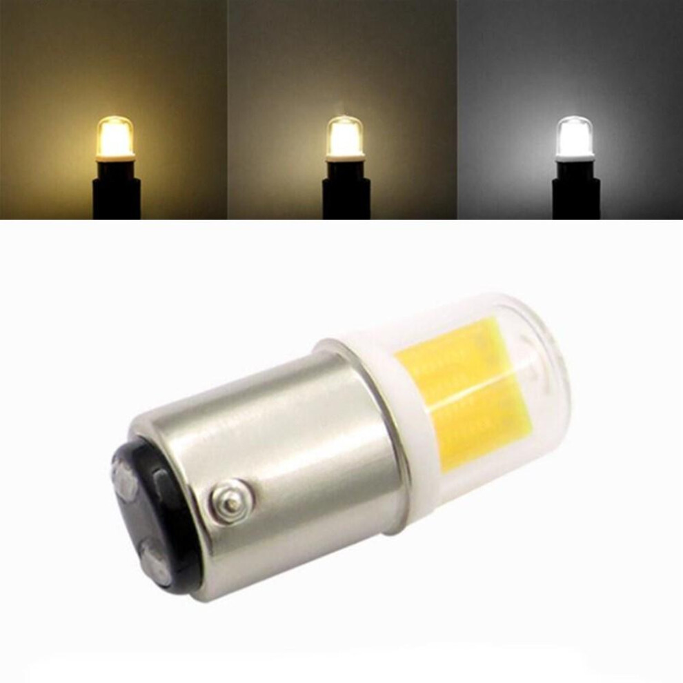 (Warm White) Dimmable 5W AC110-120V COB 1511 BA15D LED Light Bulb Indoor Lamp for Chandelier Sewing Machine