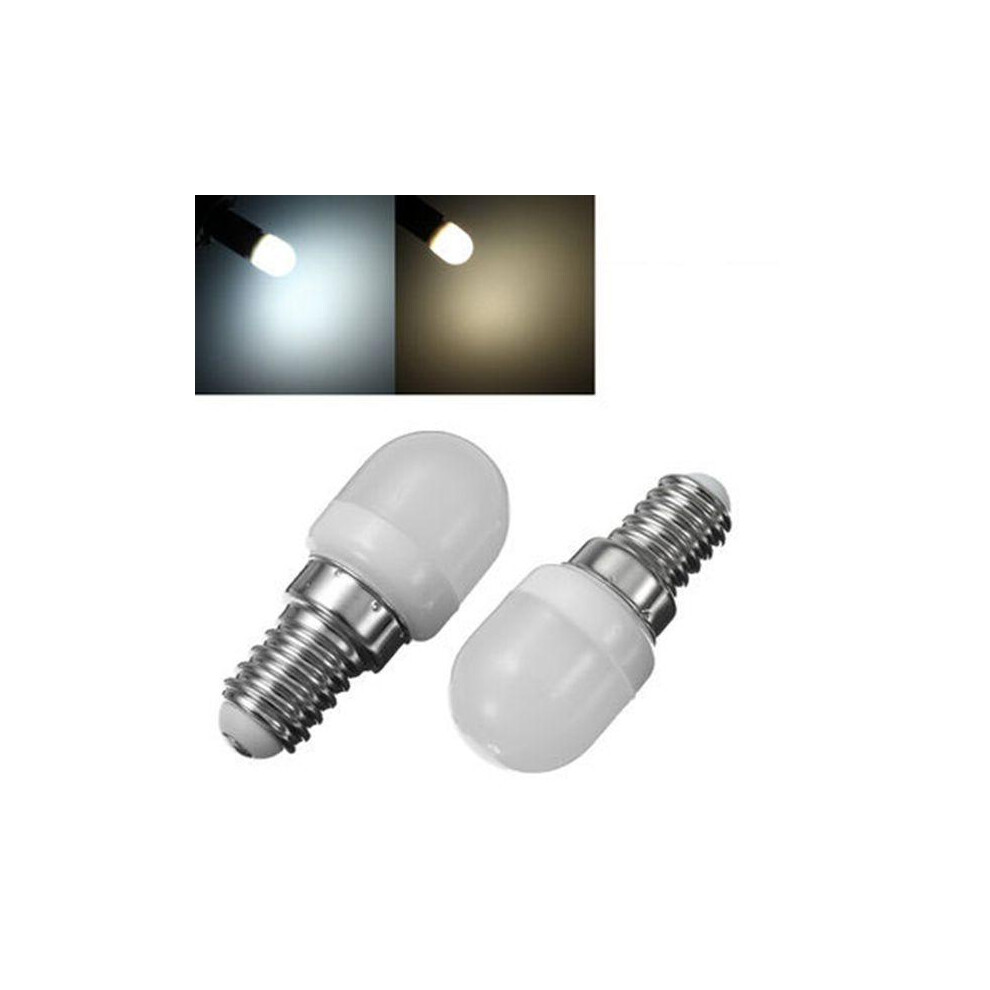 (White) E14 1.5W Mini LED White/Warm White Light Bulb Home Chandelier Refrigerator Lamp AC200-240V