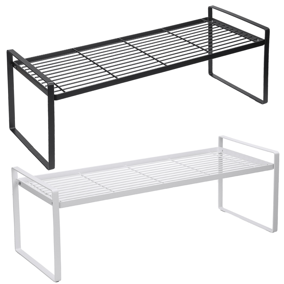 (Black, L) Kitchen Shelf Storage Suction Basket Caddy Wall Mounted Rack Bathroom Shower for Space Saving Wardrobe Shelves Kitchen Organizer