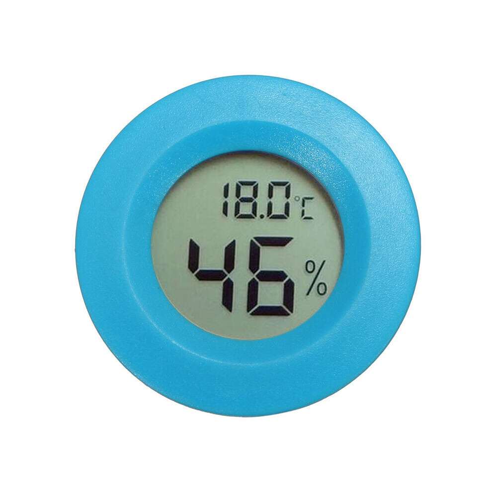 Greenzech Blue (Blue) Mini Digital Lcd Temperature Humidity Meter Thermometer Hygrometer Round