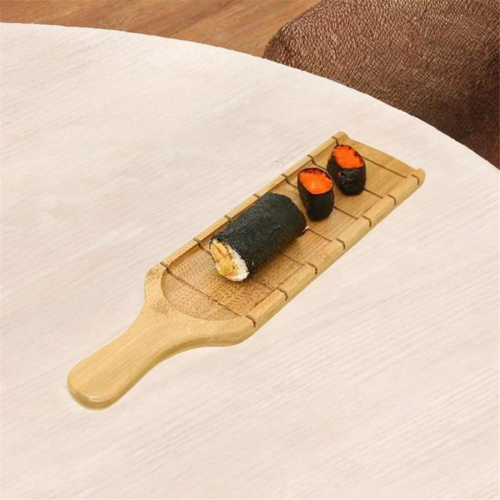 Bamboo Long Handle Grooved Long Cutting Board Fruit Tray 2