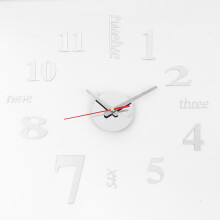 (Silver) Modern 3D Frameless 40cm Wall Clock Style Watches Hours DIY Room Home Decorations Model
