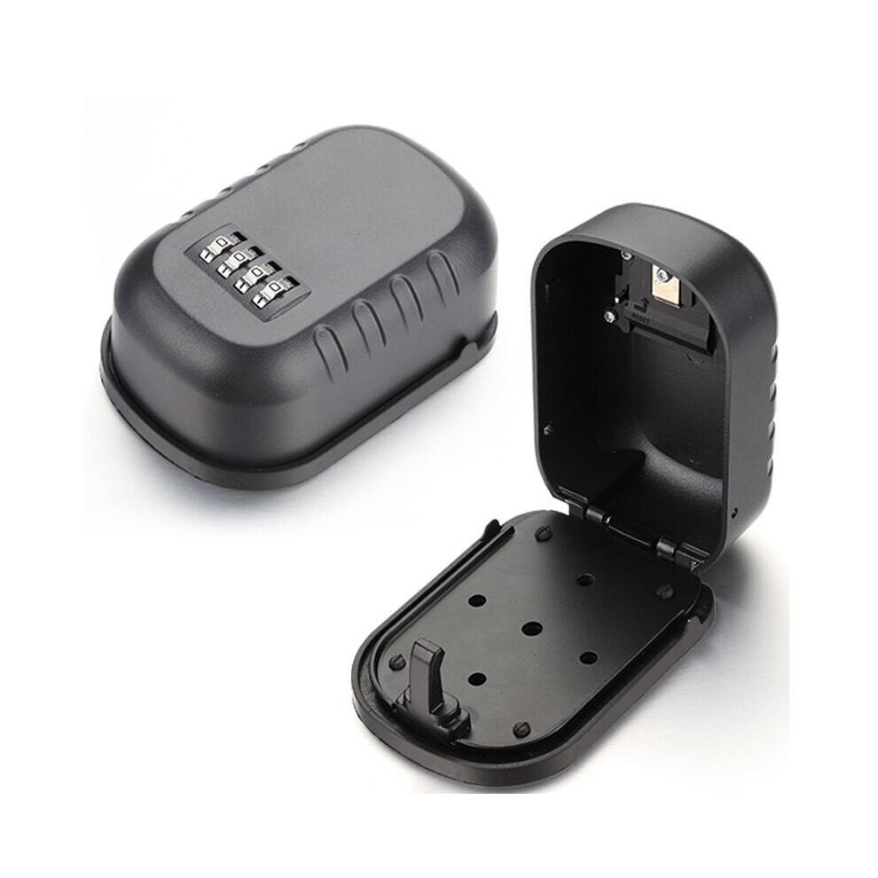 (Black) Key Safe Box 4 Digit Combination Key Storage Lock Box 6112212102008