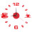 (Silver) DIY Wall Clock Acrylic Mirror Sticker Self-Adhesive Home Decoration 3D 6