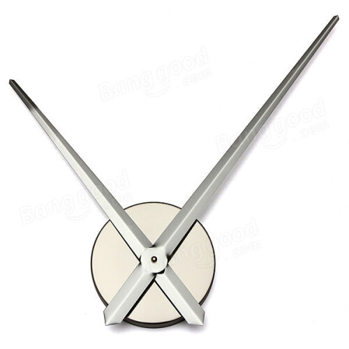 Big Large DIY Frameless Wall Clock Kit 3D Mirror Decoration Silver 1