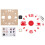 (Silver) DIY Wall Clock Acrylic Mirror Sticker Self-Adhesive Home Decoration 3D 5