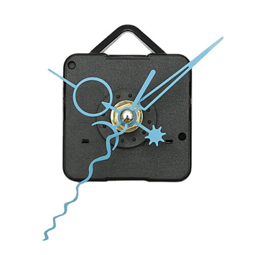 Blue Hands DIY Quartz Black Wall Clock Spindle Movement Mechanism 1