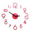 (Light Gold) DIY Wall Clock 3D Surface Mirror Numerals Room Office Sticker Home Modern 8