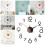 (Light Gold) DIY Wall Clock 3D Surface Mirror Numerals Room Office Sticker Home Modern 5