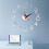 (Light Gold) DIY Wall Clock 3D Surface Mirror Numerals Room Office Sticker Home Modern 7