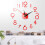 (Light Gold) DIY Wall Clock 3D Surface Mirror Numerals Room Office Sticker Home Modern 17