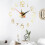 (Light Gold) DIY Wall Clock 3D Surface Mirror Numerals Room Office Sticker Home Modern 1