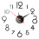(Light Gold) DIY Wall Clock 3D Surface Mirror Numerals Room Office Sticker Home Modern 2