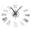 (Silver) DIY Large Wall Clock Mirror Surface Sticker Modern Style Home Decoration Design 4