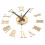 (Silver) DIY Large Wall Clock Mirror Surface Sticker Modern Style Home Decoration Design 3