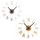 (Silver) DIY Large Wall Clock Mirror Surface Sticker Modern Style Home Decoration Design 2