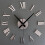 (Silver) DIY Large Wall Clock Mirror Surface Sticker Modern Style Home Decoration Design 5
